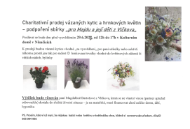 Charitativní prodej vázaných kytic