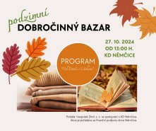 Dobročinný bazar od Denči s láskou 27. 10. 2024