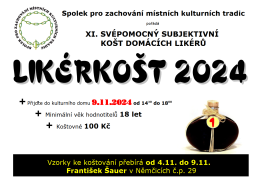 Likérkošt  9. 11. 2024