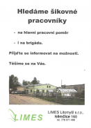 Nabídka práce - Limes s. r. o.