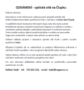 Oznámení - optické sítě na Člupku