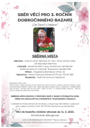 Sběr věcí pro 3. ročník dobročinného bazaru "Od Denči s láskou"