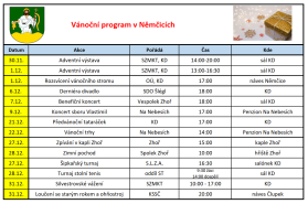 Vánoční program v Němčicích 2024