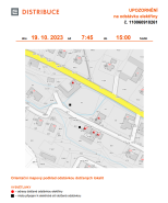Odstávka elektřiny 19. 10. 2023