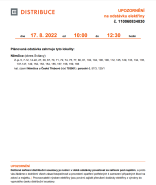 Odstávka elektřiny - srpen 2022