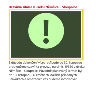 Prodloužení uzavírky