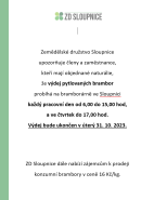 Výdej brambor ZD Sloupnice do 31. 10. 2023