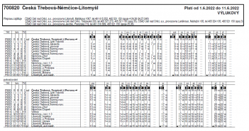Výlukové jízdní řády od 1.6.2022 do 11.6.2022